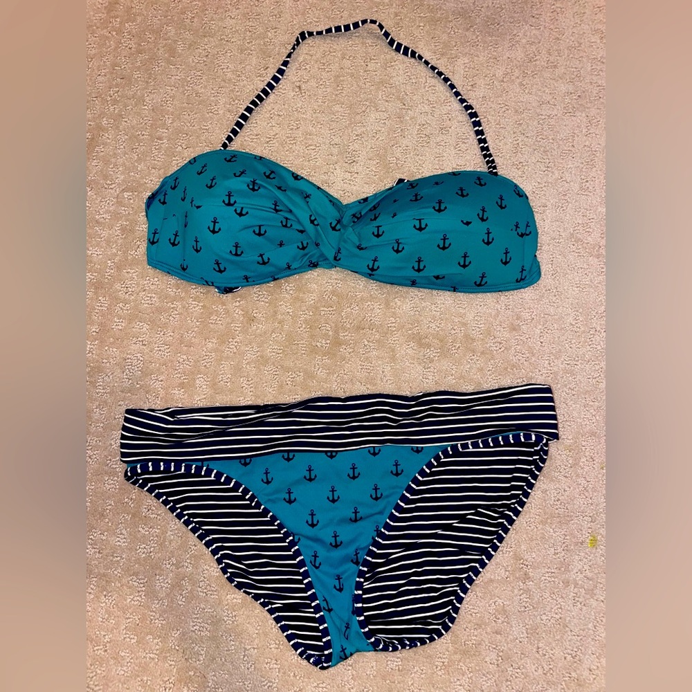 Tommy Bahama Bandeau bikini with reversible bottom